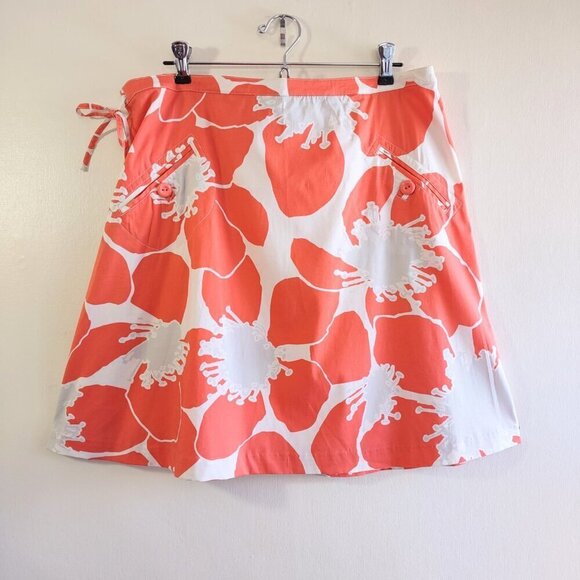 Anthropologie elevenses Floral Wrap Skirt Abstract Artsy Nature Boho Size 12 - Picture 2 of 7